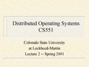 Distributed Operating Systems CS551