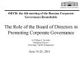 The Role of the Board of Directors in Promoting Corporate Governance PowerPoint PPT Presentation