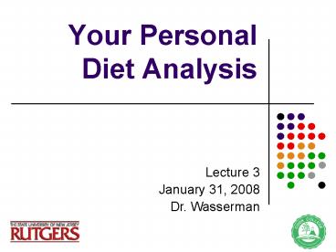 Your Personal Diet Analysis