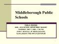 Middleborough Public Schools PowerPoint PPT Presentation
