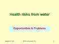 Health risks from water PowerPoint PPT Presentation