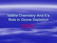 Iodine Chemistry And It
