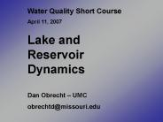 Water Quality Short Course