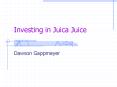 Investing in Juica Juice PowerPoint PPT Presentation
