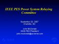 IEEE PES Power System Relaying Committee PowerPoint PPT Presentation