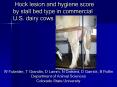 Hock lesion and hygiene score by stall bed type in commercial U'S' dairy cows PowerPoint PPT Presentation