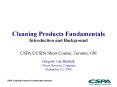 Cleaning Products Fundamentals Introduction and Background PowerPoint PPT Presentation