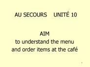 AU SECOURS UNIT 10