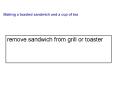 Making a toasted sandwich and a cup of tea PowerPoint PPT Presentation