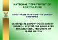 NATIONAL DEPARTMENT OF AGRICULTURE  DIRECTORATE FOOD SAFETY PowerPoint PPT Presentation