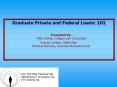 Graduate Private and Federal Loans: 101 Presented by: Patty Herbst, College Loan Corporation PowerPoint PPT Presentation