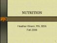 NUTRITION PowerPoint PPT Presentation