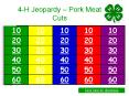 4H Jeopardy Pork Meat Cuts PowerPoint PPT Presentation