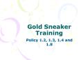 Gold Sneaker Training PowerPoint PPT Presentation