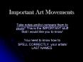 Important Art Movements PowerPoint PPT Presentation
