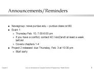 Announcements/Reminders