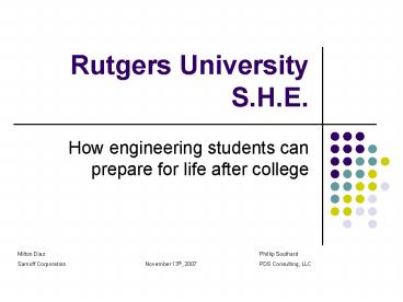 Rutgers University S'H'E'