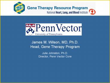 James M' Wilson, MD, Ph'D'