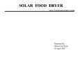 SOLAR FOOD DRYER PowerPoint PPT Presentation