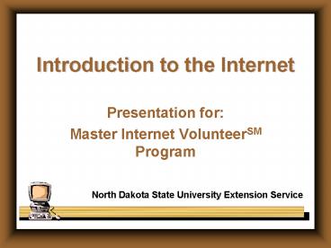 Introduction to the Internet