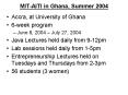 MIT-AITI in Ghana, Summer 2004 PowerPoint PPT Presentation
