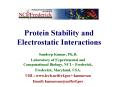 Protein Stability and Electrostatic Interactions PowerPoint PPT Presentation