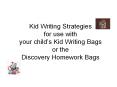 Kid Writing Strategies for use with your child PowerPoint PPT Presentation