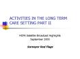 ACTIVITIES IN THE LONG TERM CARE SETTING PART II PowerPoint PPT Presentation