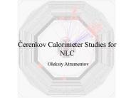 Cerenkov Calorimeter Studies for NLC