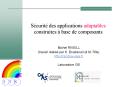 Scurit des applications adaptables construites base de composants PowerPoint PPT Presentation