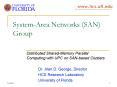 SystemArea Networks SAN Group PowerPoint PPT Presentation