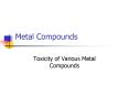 Metal Compounds PowerPoint PPT Presentation