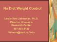 No Diet Weight Control PowerPoint PPT Presentation