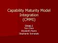 Capability Maturity Model Integration CMMI PowerPoint PPT Presentation
