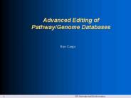 Advanced Editing of Pathway/Genome Databases