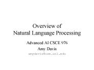 Overview of Natural Language Processing