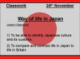 Way of life in Japan PowerPoint PPT Presentation
