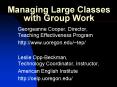Managing Large Classes with Group Work PowerPoint PPT Presentation
