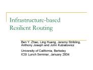 Infrastructurebased Resilient Routing