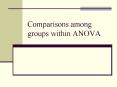 Comparisons among groups within ANOVA PowerPoint PPT Presentation
