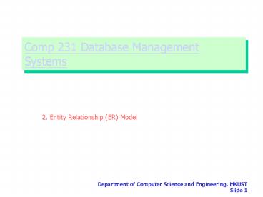 Department of Computer Science and Engineering, HKUST