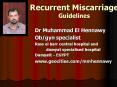 Recurrent Miscarriage Guidelines PowerPoint PPT Presentation