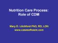 Nutrition Care Process: Role of CDM PowerPoint PPT Presentation