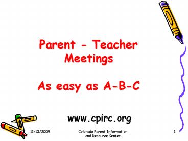 Parent Teacher Meetings As easy as ABC