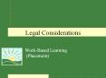 Legal Considerations PowerPoint PPT Presentation