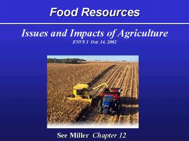 Food Resources