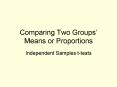 Comparing Two Groups Means or Proportions PowerPoint PPT Presentation