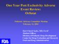 One Year Post Exclusivity Adverse Event Review: Orlistat  Pediatric Advisory Committee Meeting February 14, 2005 PowerPoint PPT Presentation
