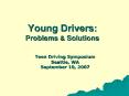 Young Drivers: Problems PowerPoint PPT Presentation