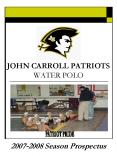 JOHN CARROLL PATRIOTS WATER POLO PowerPoint PPT Presentation